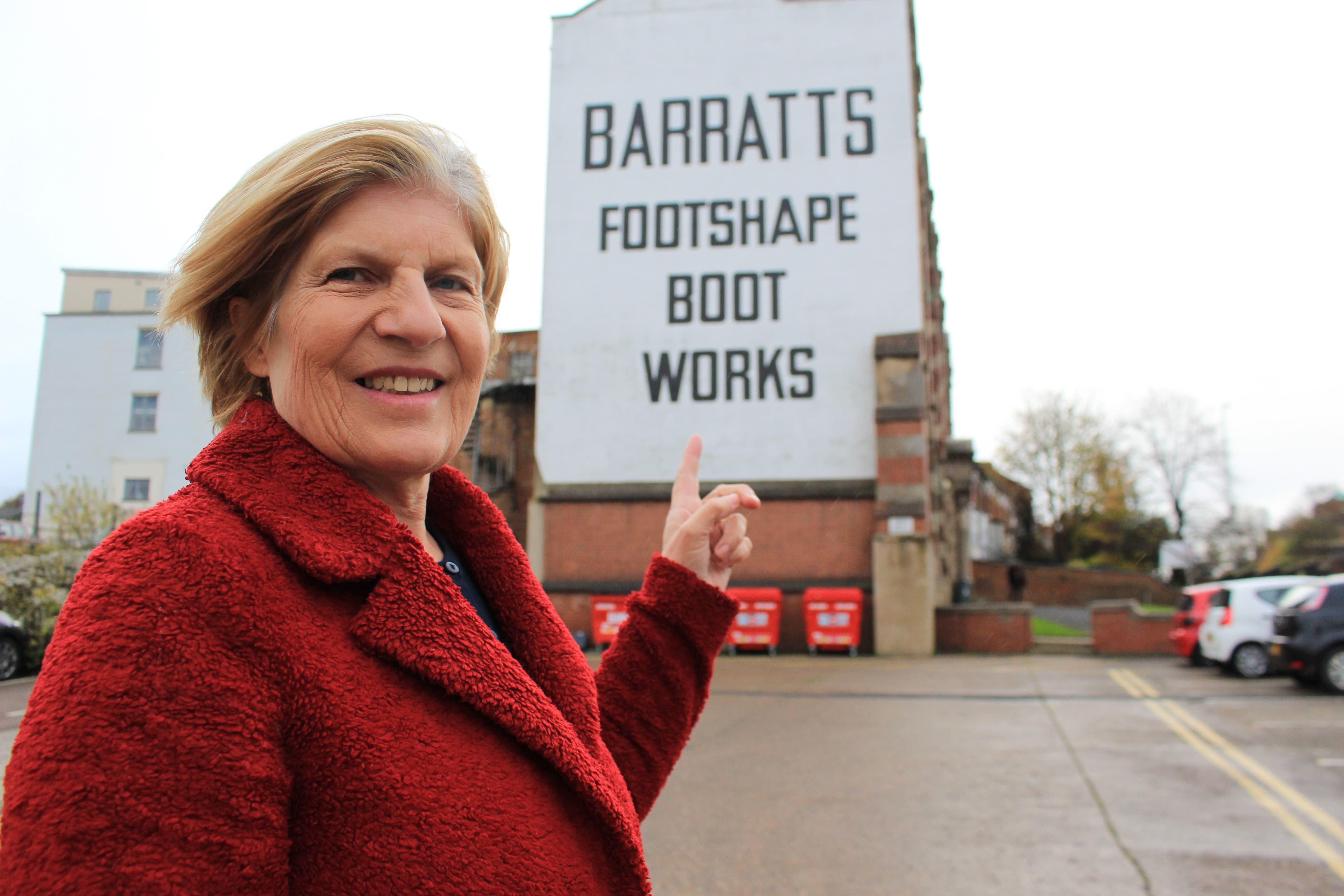 Sally Keeble at Barratt Boot and Shoe Factory